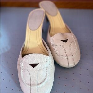Elegant Cream /pinkish Women's kitten heels.